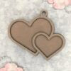 Scrapaholics Double Heart Shaker Tag Chipboard