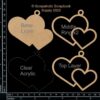 Scrapaholics Double Heart Shaker Tag Chipboard