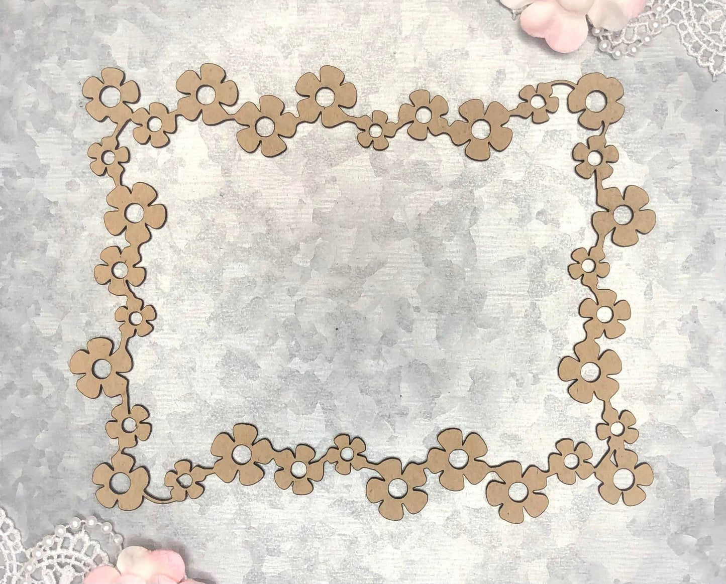 Scrapaholics Floral Frame Chipboard