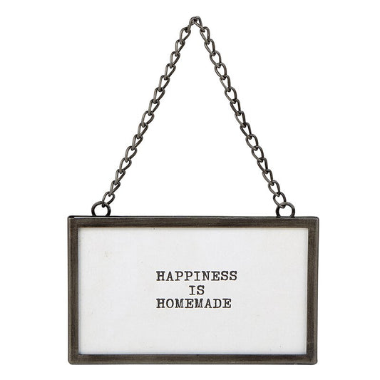 Vintage Style Happiness is Homemade Framed Quote