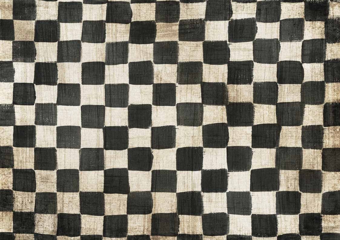 Decoupage Queen A3-A4 Rice Paper Handpainted Checks by Dainty and the Queen