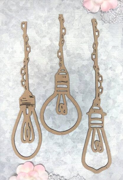 Scrapaholics Industrial Lightbulbs Chipboard
