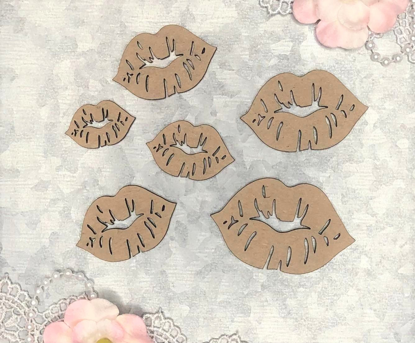 Scrapaholics Lips Chipboard