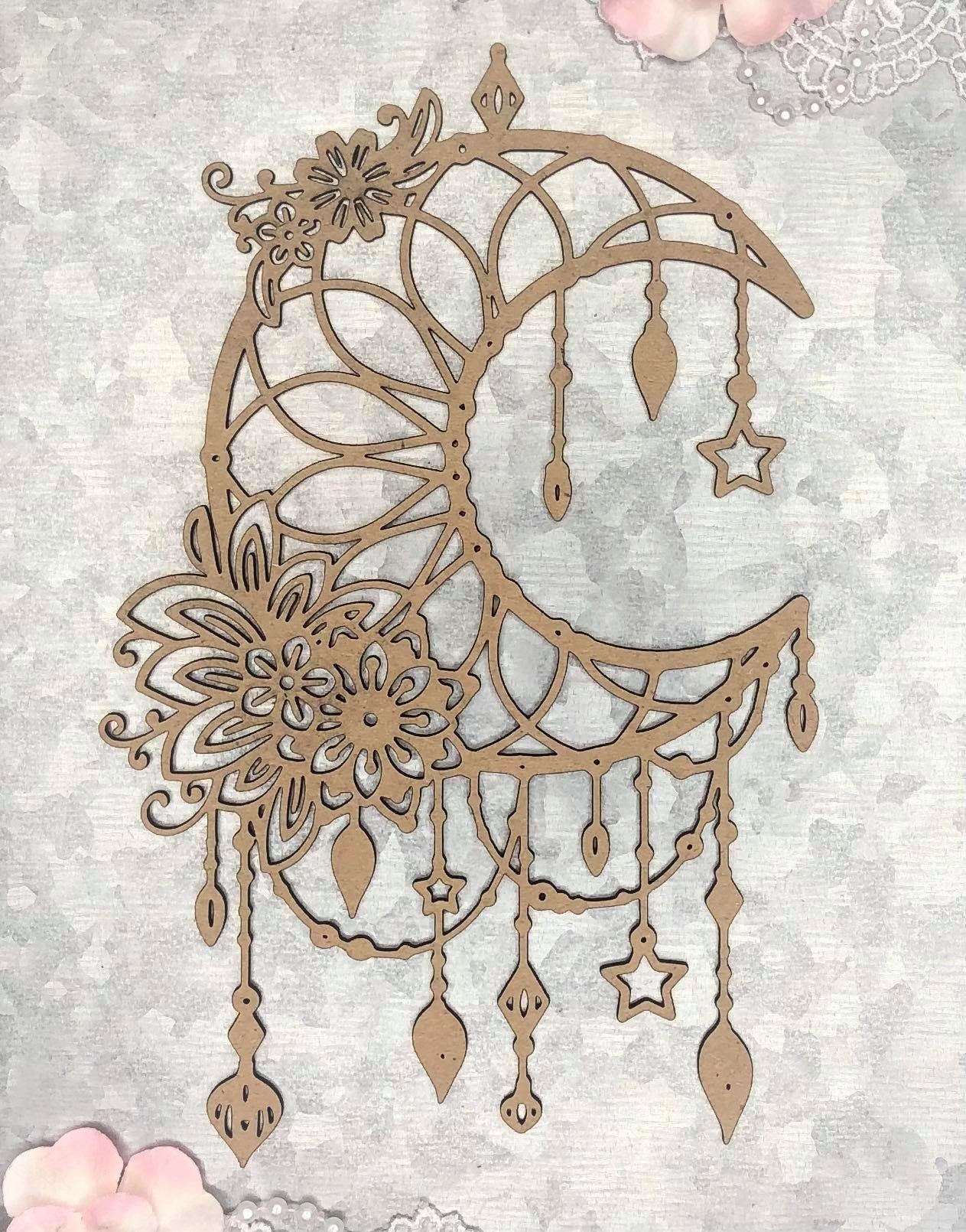 Scrapaholics Moon Dream Catcher Chipboard