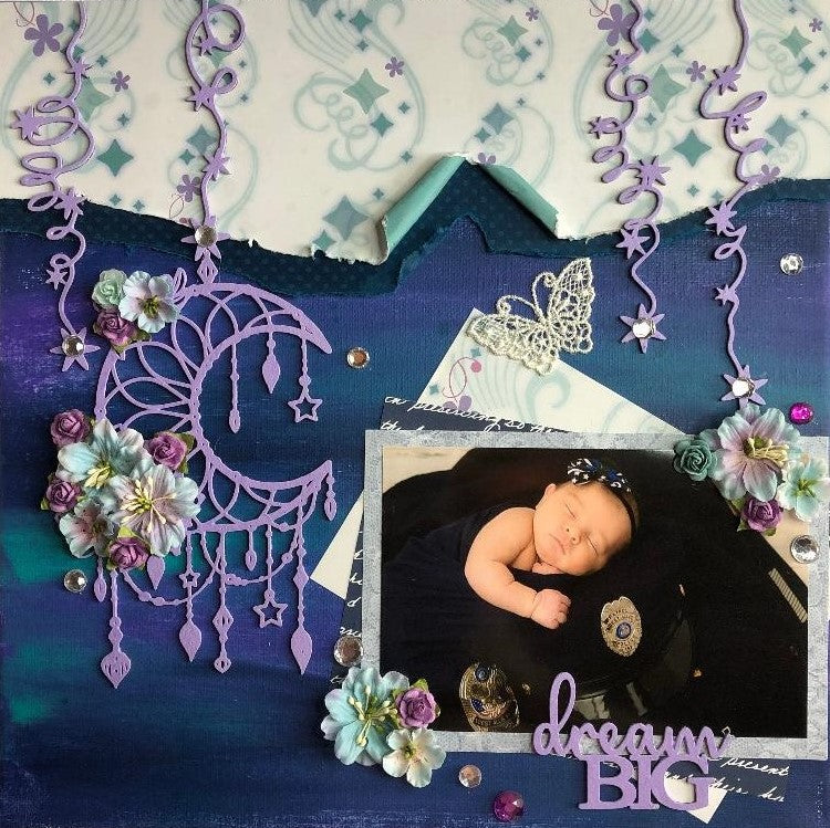 Scrapaholics Moon Dream Catcher Chipboard