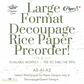 Paper Designs Washipaper A4 Rice Paper for Decoupage Nouveau 0054