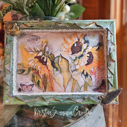 Sunflowers Mixed Media Canvas