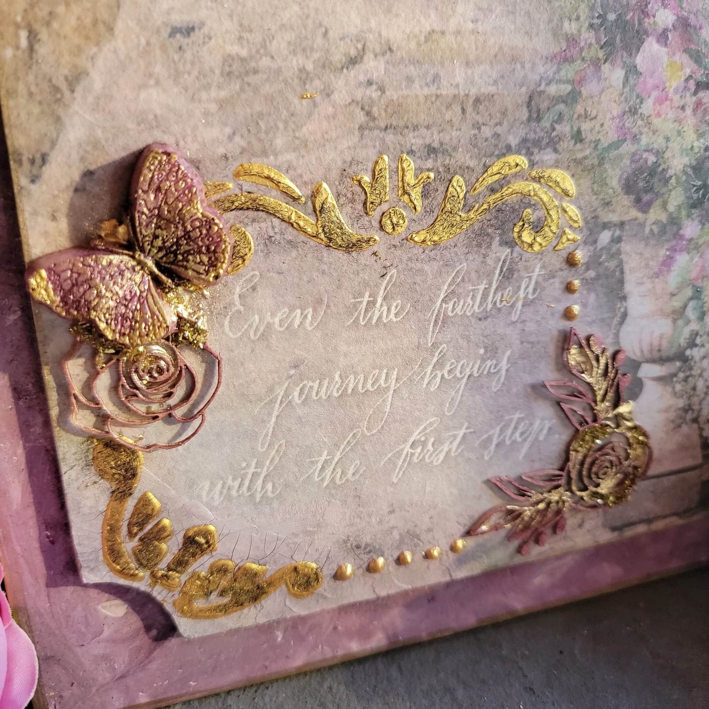The First Step Mixed Media Wall Plaque