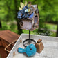 "Time Away" Blue Steampunk Birdhouse Handmade Artisanal Decor