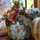 Grape Leaf Decoupaged Decorated Floral Foam Pumpkin Table Décor - Home Décor - Autumn - Fall