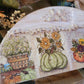 Acorns & Pumpkins Wallhanging Decoupaged Mixed Media Art Ornament, Autumn-Fall Decor