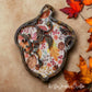 Fall Leaves Acorn Decoupaged Mixed Media Art Ornament, Autumn-Fall Decor