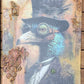 Traveling Steampunk Birds Mixed Media Canvases, Wall Art