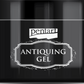 Black container of Pentart Antiquing Gel on a white background