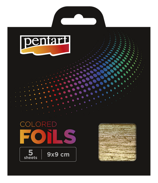 Pentart Colored Foil Sheets 14x14 cm 5 sheets/pack, Baroque Gold