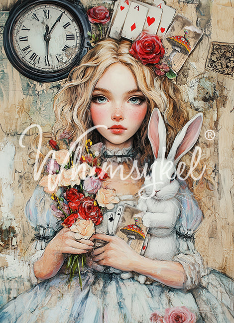 Whimsykel Designs 18 lb Decoupage Tissue Paper 21x29" Allison Wonderland
