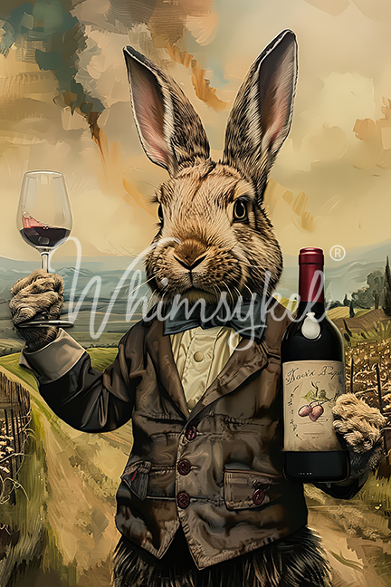 Whimsykel Designs 18 lb Decoupage Tissue Paper 21x29" Bunny Bordeaux