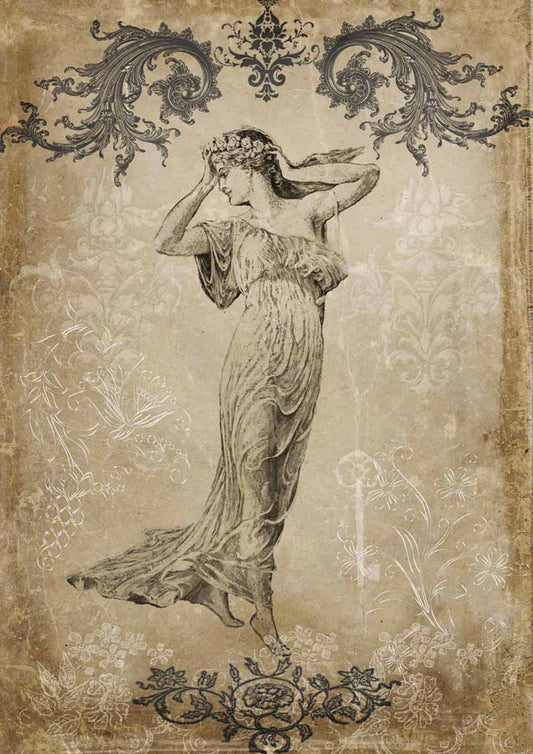 Decoupage Queen A4 Rice Paper Antique Goddess
