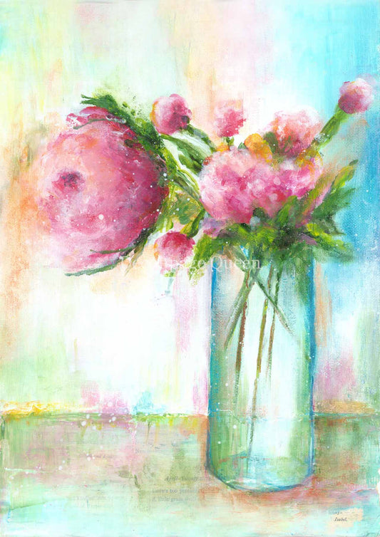 Decoupage Queen A3 & A4 Rice Paper RETIRED Cottage Roses II