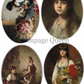 Decoupage Queen A4 Rice Paper Dainty and the Queen Alexei Harlamoff Paintings