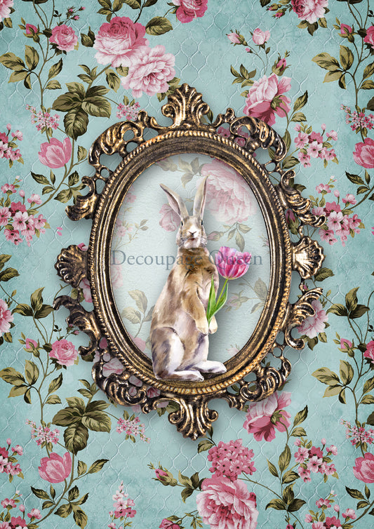 Decoupage Queen Rice Paper Mr. Cottontail A4