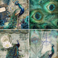 Decoupage Queen A4 Rice Paper Peacock 4-Pack