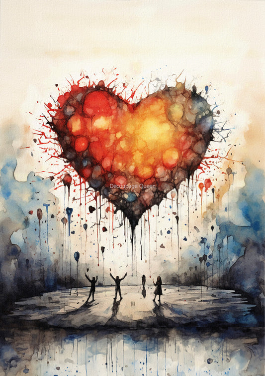 Decoupage Queen Rice Paper The Heart of Emotions by Andy Skinner A4