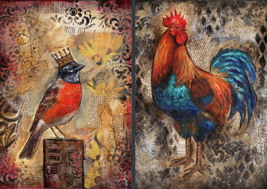 Decoupage Queen A4 Rice Paper Teresa Rene Art - Autumn Mixed Media 2 Pack
