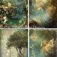 Decoupage Queen A4 Rice Paper Enchanted Four Pack