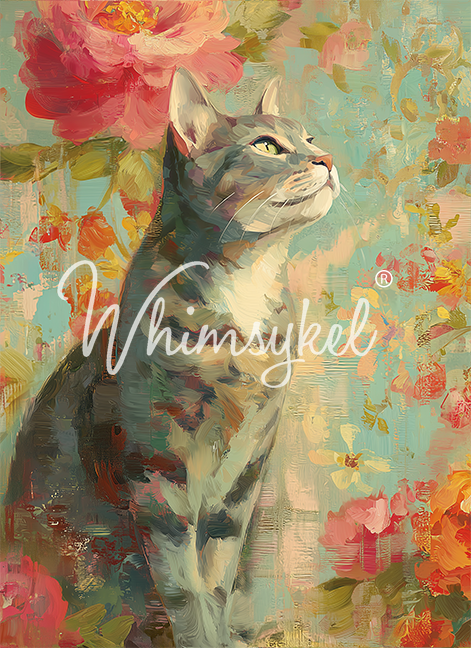 Whimsykel Designs 18 lb Decoupage Tissue Paper 21x29" Gray Tabby