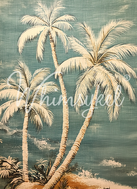Whimsykel Designs 18 lb Decoupage Tissue Paper 21x29" Linen Palms