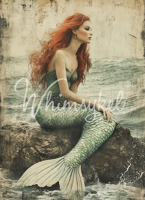 Whimsykel Designs 18 lb Decoupage Tissue Paper 21x29" Maiden of the Sea