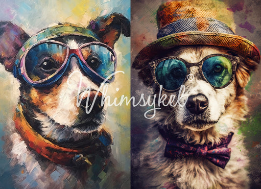 Whimsykel Designs 18 lb Decoupage Tissue Paper 21x29" Rascal/Doogee Duo