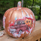 Coppery Red Truck Pumpkin Table Décor - Home Décor - Autumn - Fall