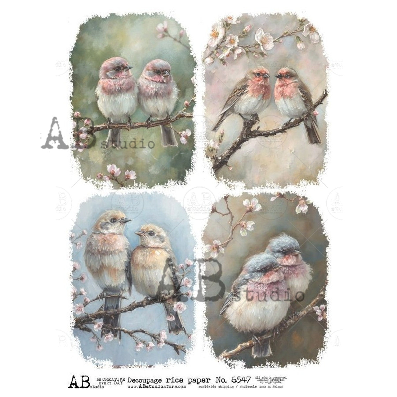 AB Studios A4 Rice Paper for Decoupage 6547
