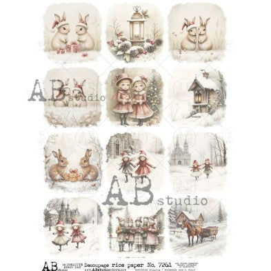 AB Studios A4 Rice Paper for Decoupage 7261