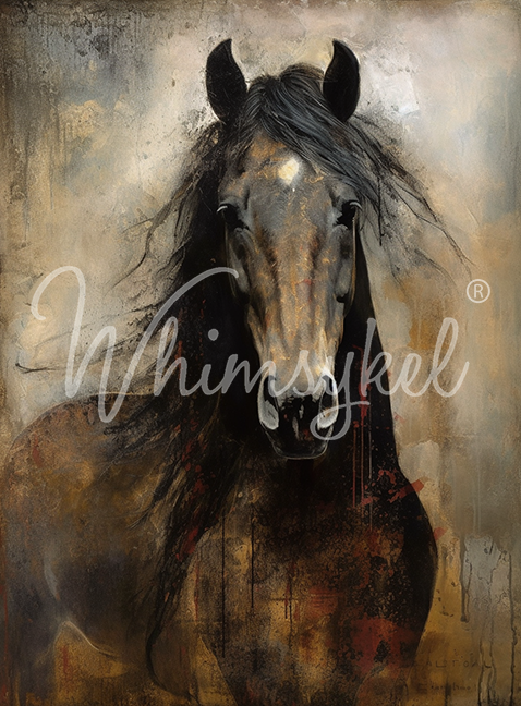 Whimsykel Designs 18 lb Decoupage Tissue Paper 21x29" Heart Horse