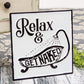 Humorous Relax & Get Naked Enamel Sign Bathroom Décor Wall Hanging