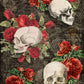 Decoupage Queen Rice Paper Gothic Skulls A4
