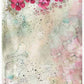 ITD Collection A4 Rice Paper for Decoupage Pink Watercolor Floral 1395