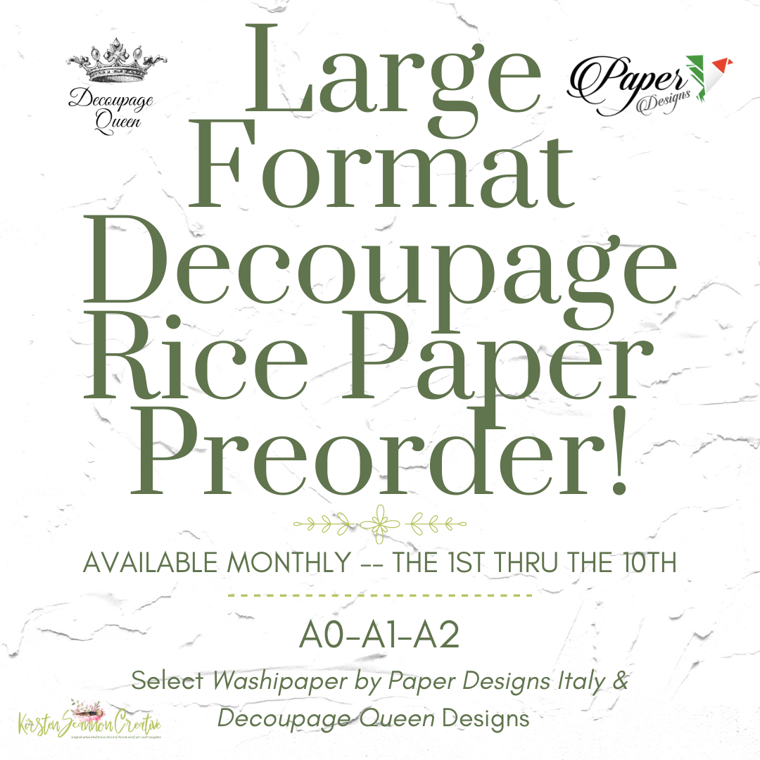 ITD Collection A4 Rice Paper for Decoupage Floral Nostalgia