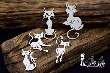 Snipart Witch Please-Cats Set | Chipboard | DIY Projects, Scrapbooking, Art Journals, Mixed Media, Collage