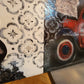 Vintage Style Cow in Red Truck Canvas Art