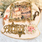 Vintage-Style Christmas Snowglobe Plaque Mixed Media Winter Decoration