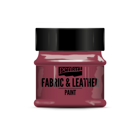 Pentart Fabric & Leather Paint 50 ml Bordeaux