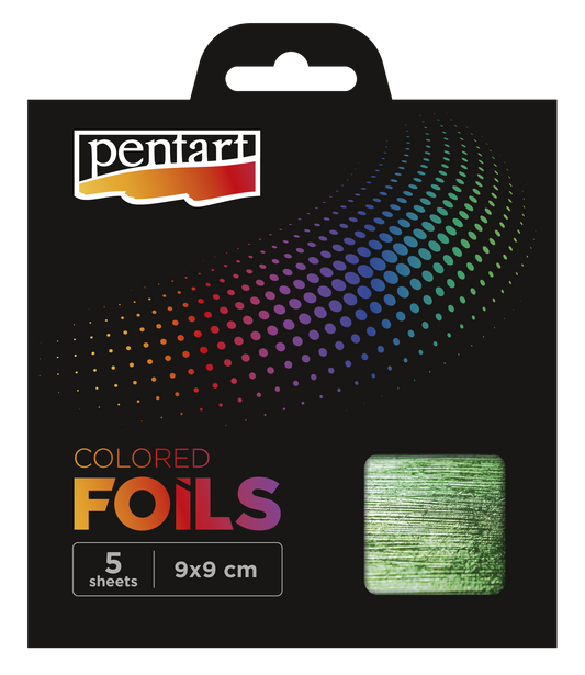 Pentart Colored Foil Sheets 9x9 cm 5 Sheets/pack, Green