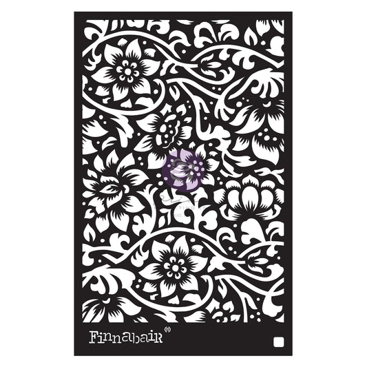 Closeout Sale! Finnabair Stencil - Bindweed Wallpaper - 1 piece, 6"x9" for DIY Projects, Scrapbooking, Art Journals, Mixed Media, Collage