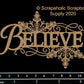 Scrapaholics Believe Chipboard for DIY Projects, Scrapbooking, Art Journals, Mixed Media, Collage