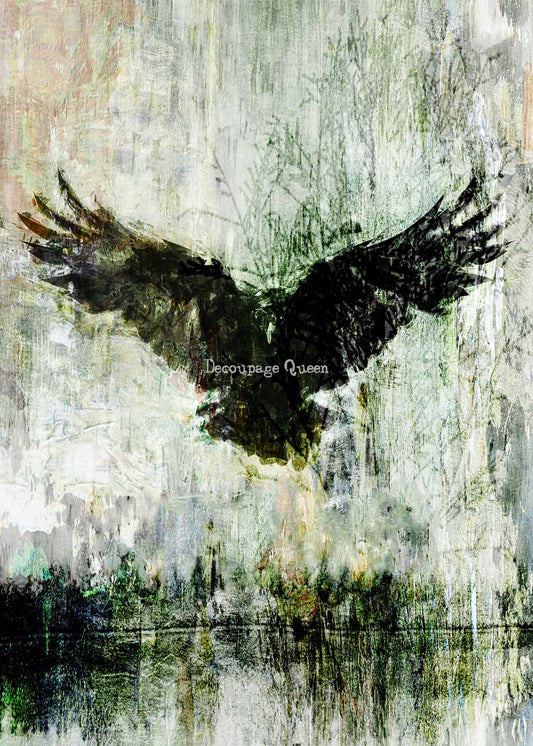 Decoupage Queen A2-A3-A4 Rice Paper The Raven Returns by Andy Skinner