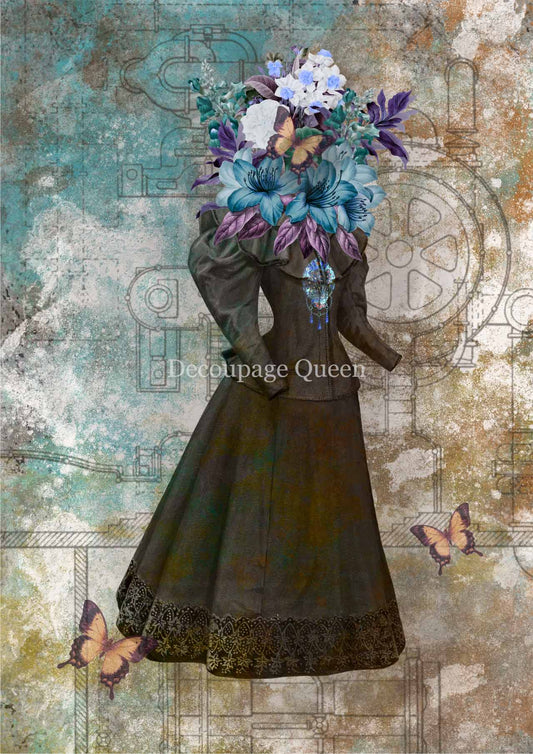 Decoupage Queen A2-A3-A4 Rice Paper Head Full of Dreams